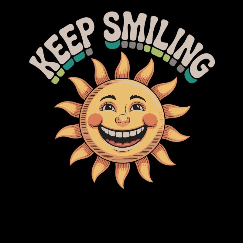 Illustration de visage de soleil heureux