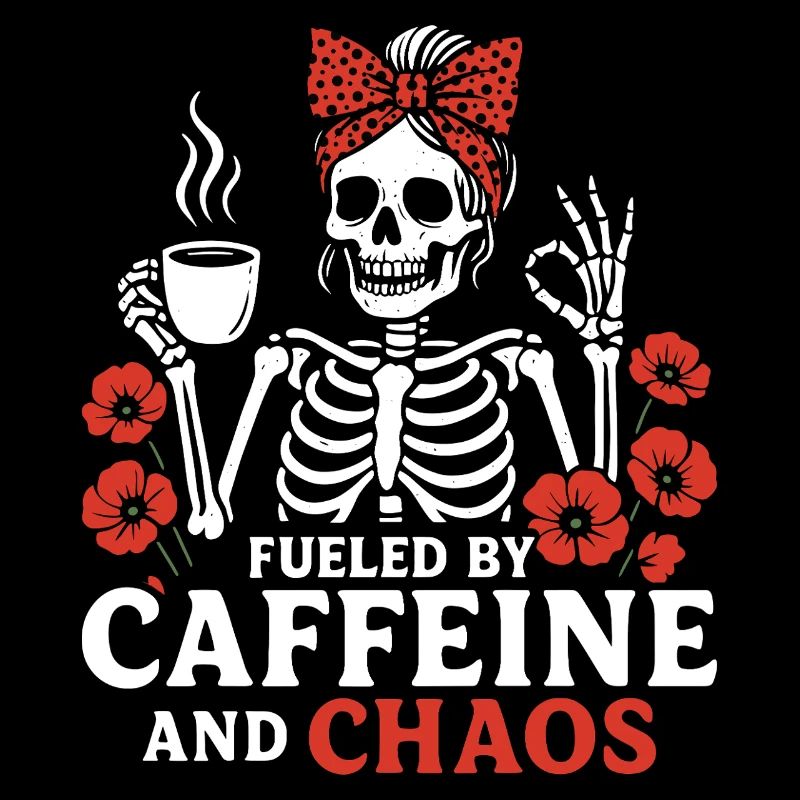 Mère Caféine Maman Squelette Café