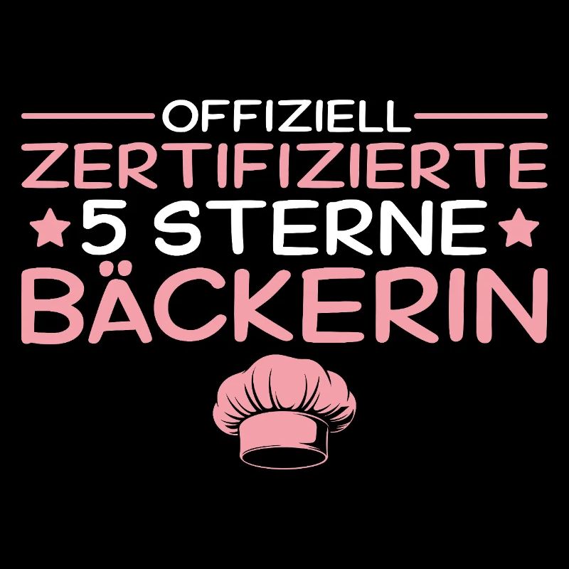 5 Sterne Bäckerin Zertifikat - Geschenk Backen