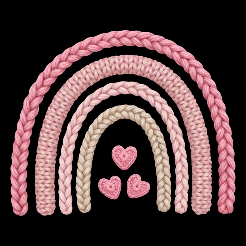 Rainbow Pink Knitting Pattern