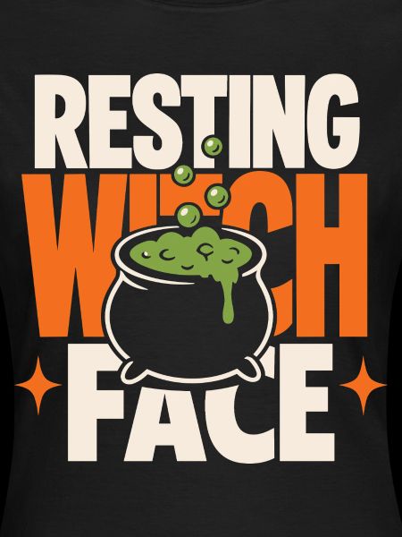 Resting Witch Face Cauldron