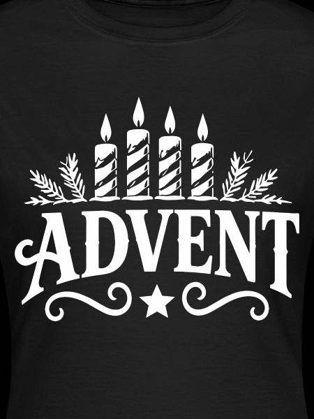 Advent Kerzen Kranz Silhouette