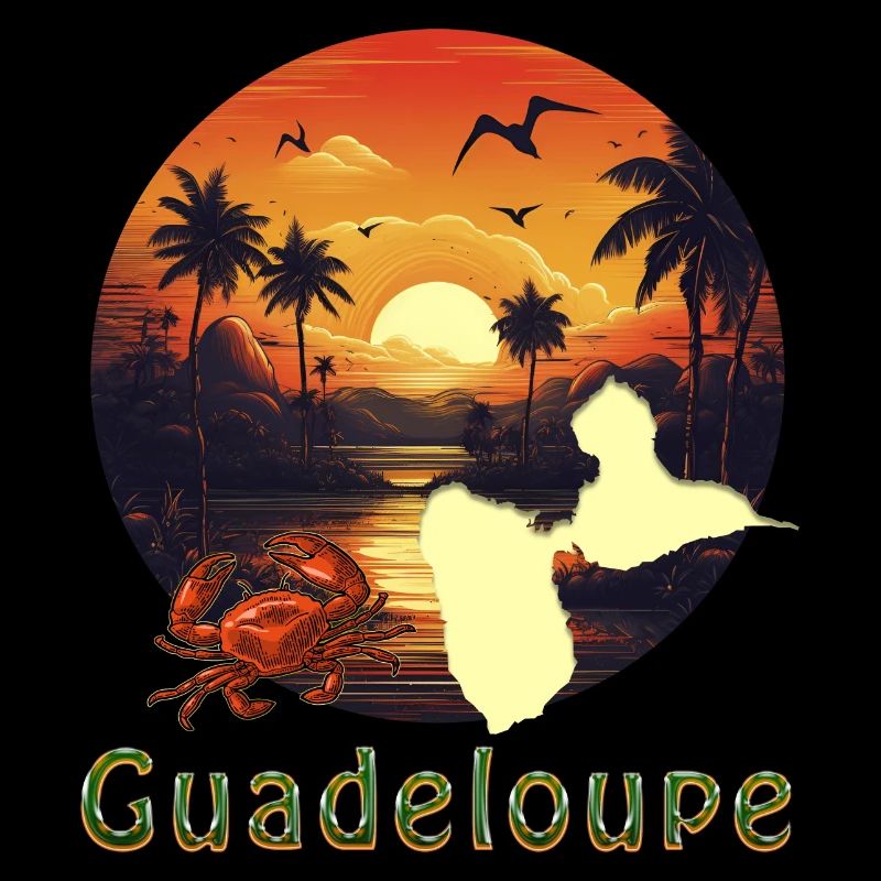 Couché De Soleil Sur La Guadeloupe Vacances