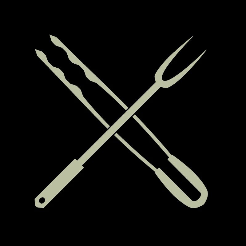 Pinces à griller et fourche à viande