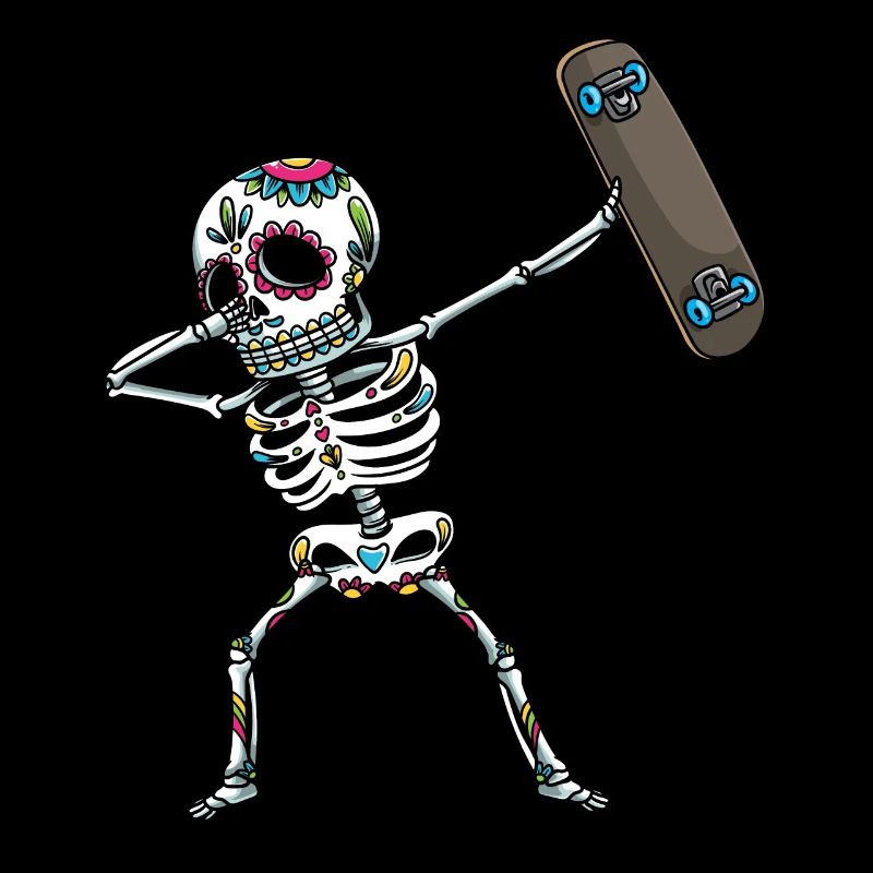 Skeleton Skateboard Halloween