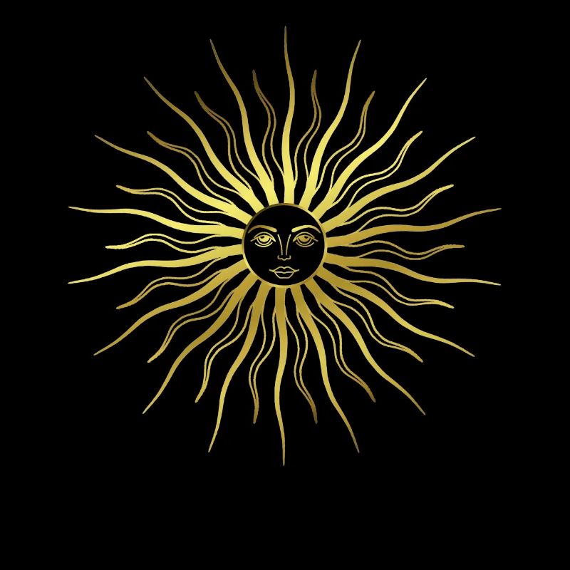 Soleil - Rayons du soleil - Visage du soleil - Rayons