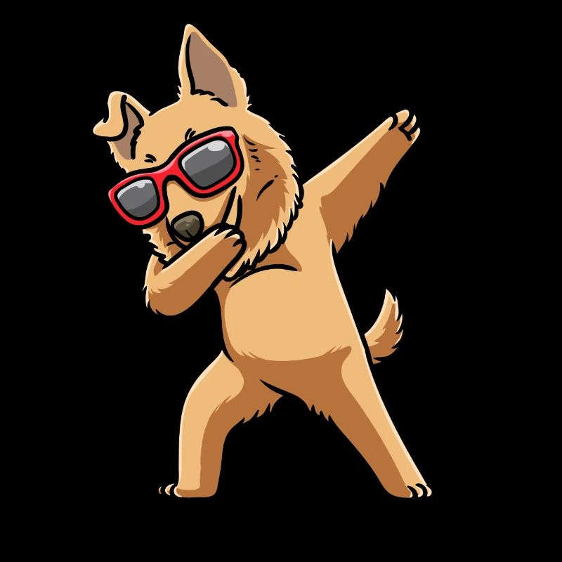 Chien de berger basque avec lunettes de soleil