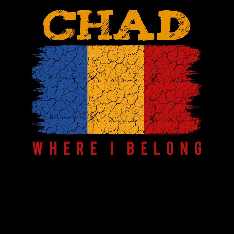 Tschad Where I Belong Statement Spruch Geschenk