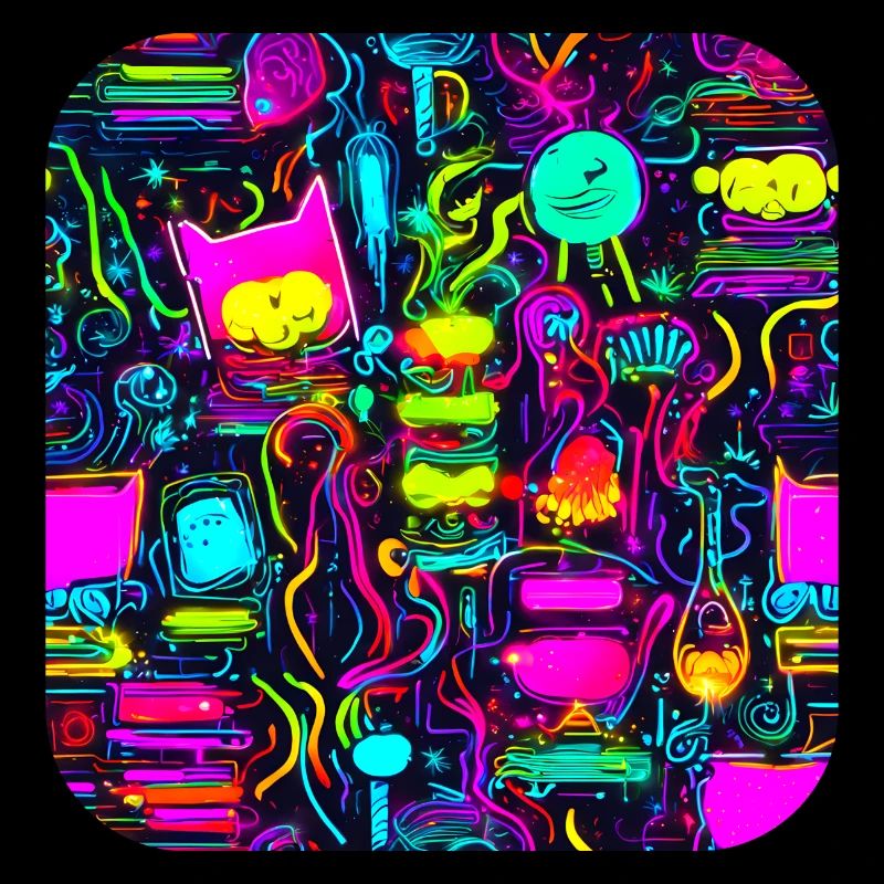 Neon Vintage Glow UV Style