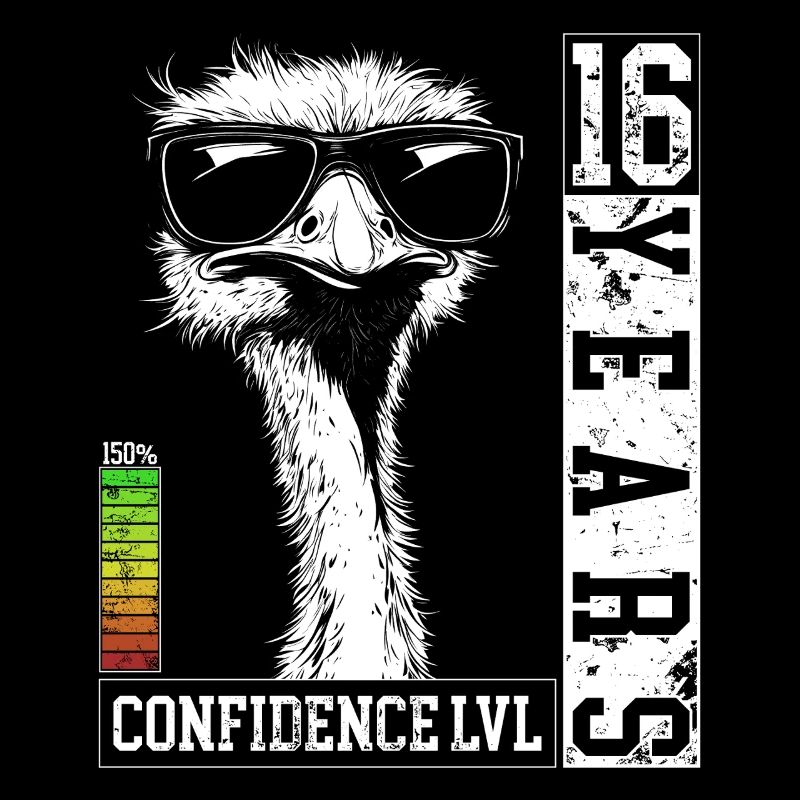 16 ans d’anniversaire adolescent autruche oiseau cadeau