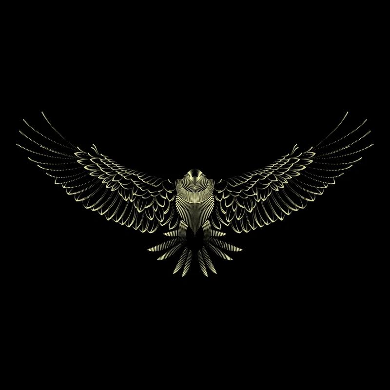Wunderschöne Tiergrafik mit fliegendem Adler