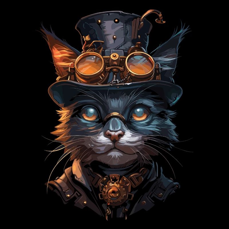 Chat steampunk