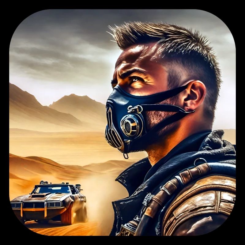 Rudeboy cool avec une voiture steampunk