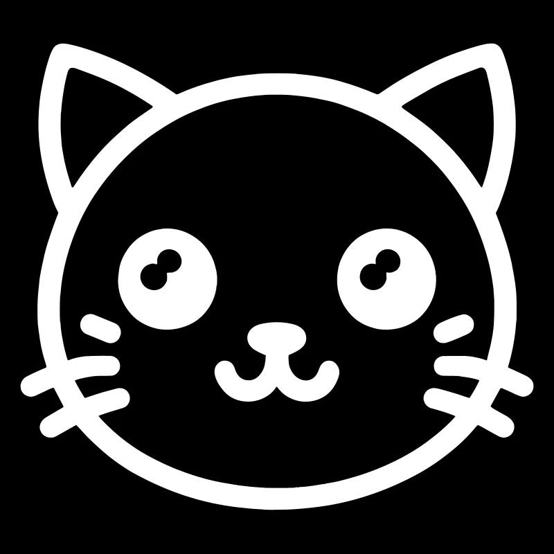 Tête de chat mignon Chat mignon