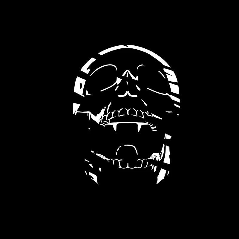 Crâne crâne deux couleurs