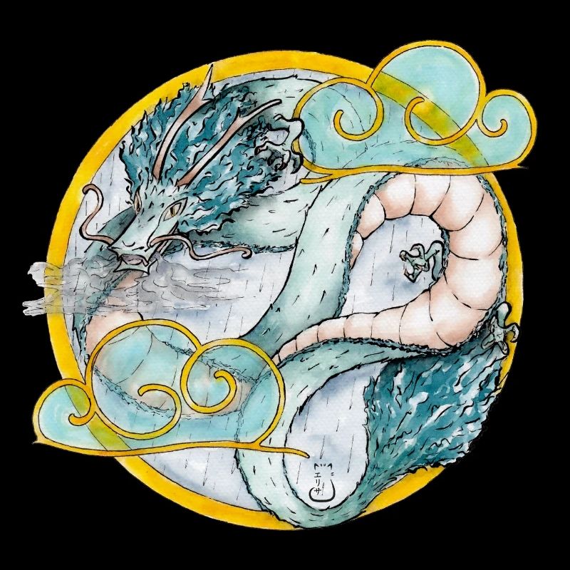 Drache und Wolken