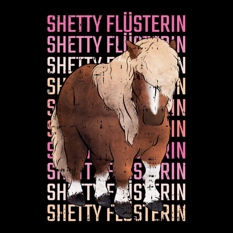 Retro Shetty Flüsterin Spruch Shetland Pony