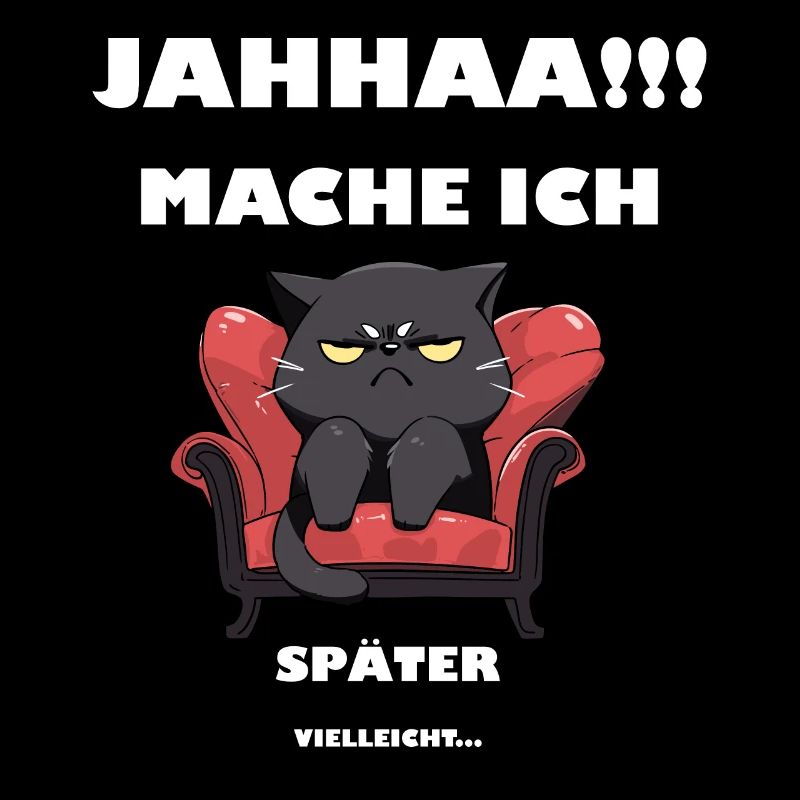 Jahaaa - Mache Ich - Vielleicht - Katze Spruch
