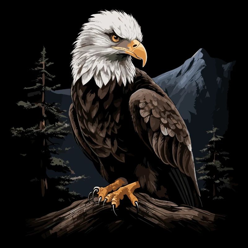 Forêt animale d’aigle à tête blanche