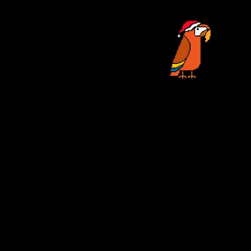 Parrot pixelated Christmas - Funny parrot