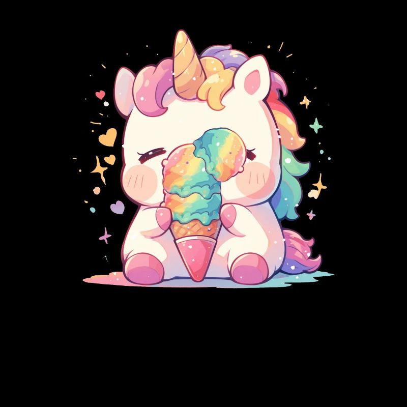 Einhorn Eiscreme Kawaii Japanisch