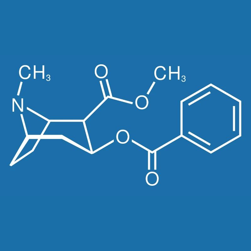 Formule développée de molécule de cocaïne