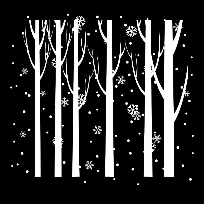 Winter forest trees snowfall Christmas gift idea