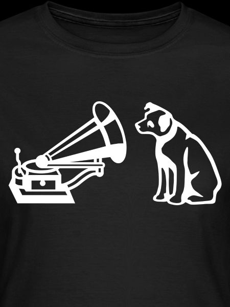 His Master's Voice Logo White