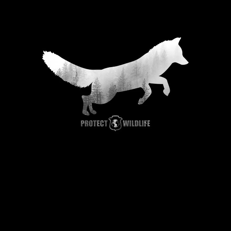 Protect Wildlife - environmental protection - fox silhouette