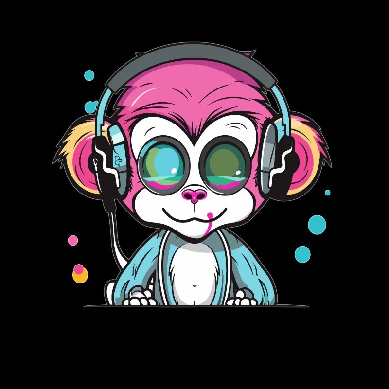 Techno Party Monkey EDM Rave