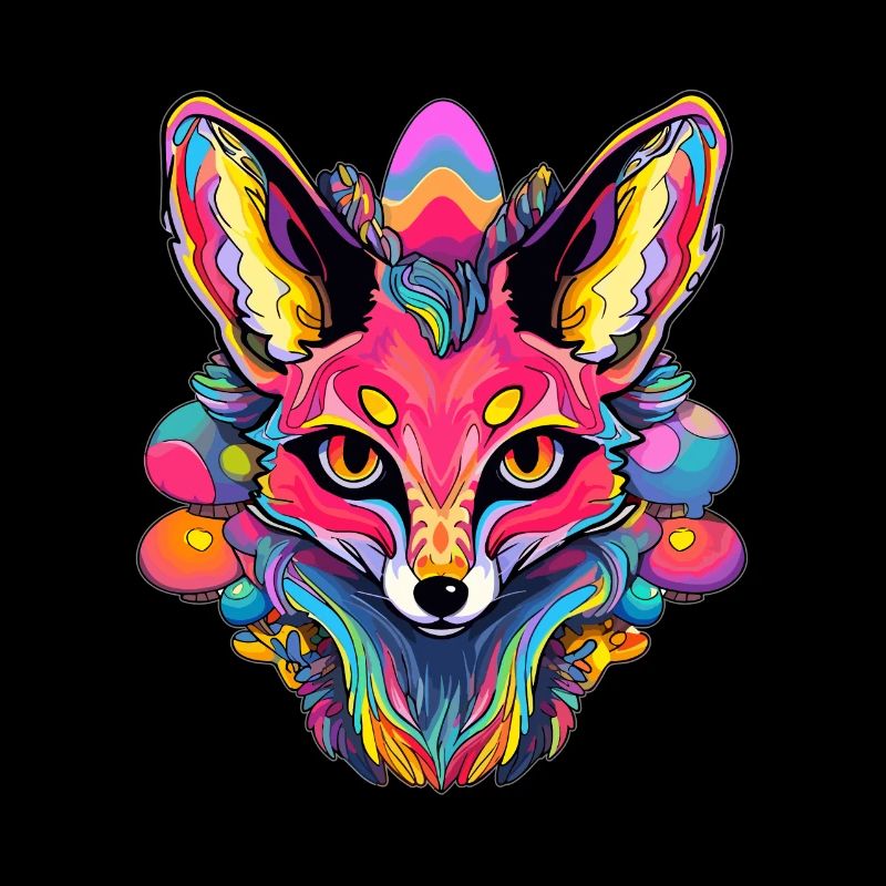 Magic Forest EDM Party Fox Psychedelic Rave
