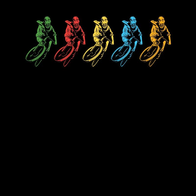 Colorful Cyclist Action Art