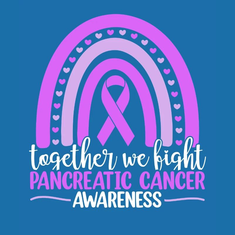 Gemeinsam bekämpfen wir den Krebs Lila Boho Regenbogen