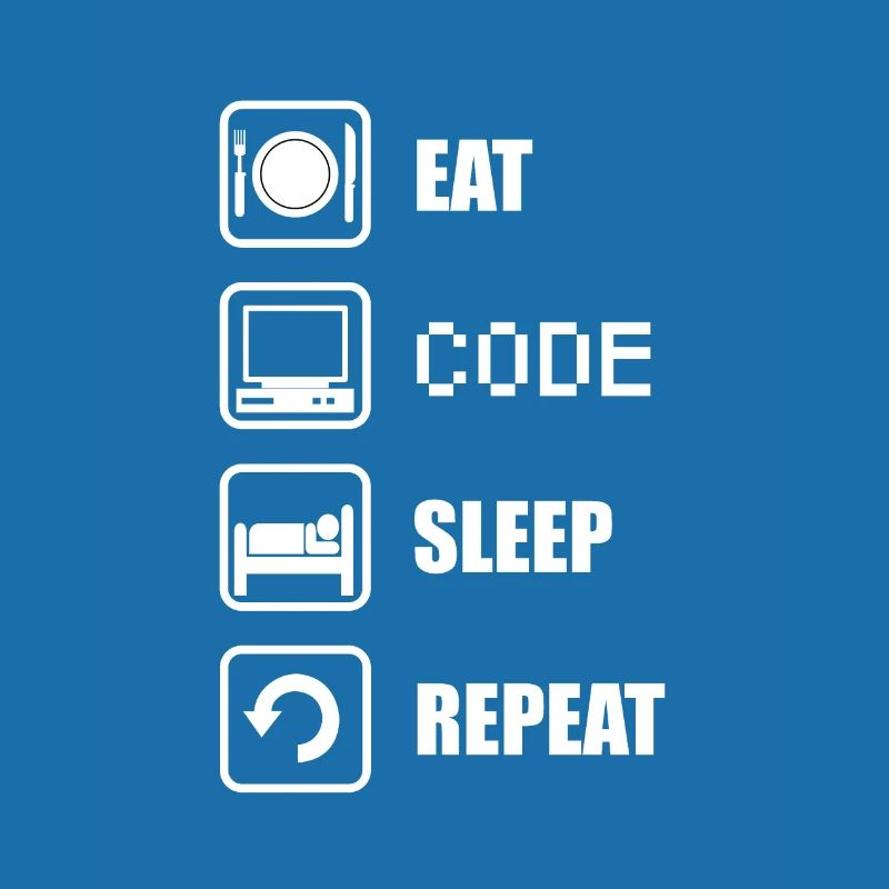 Eat, code, sleep, repeat shirt for programmer