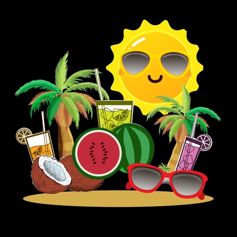 Fête de vacances d'été au soleil