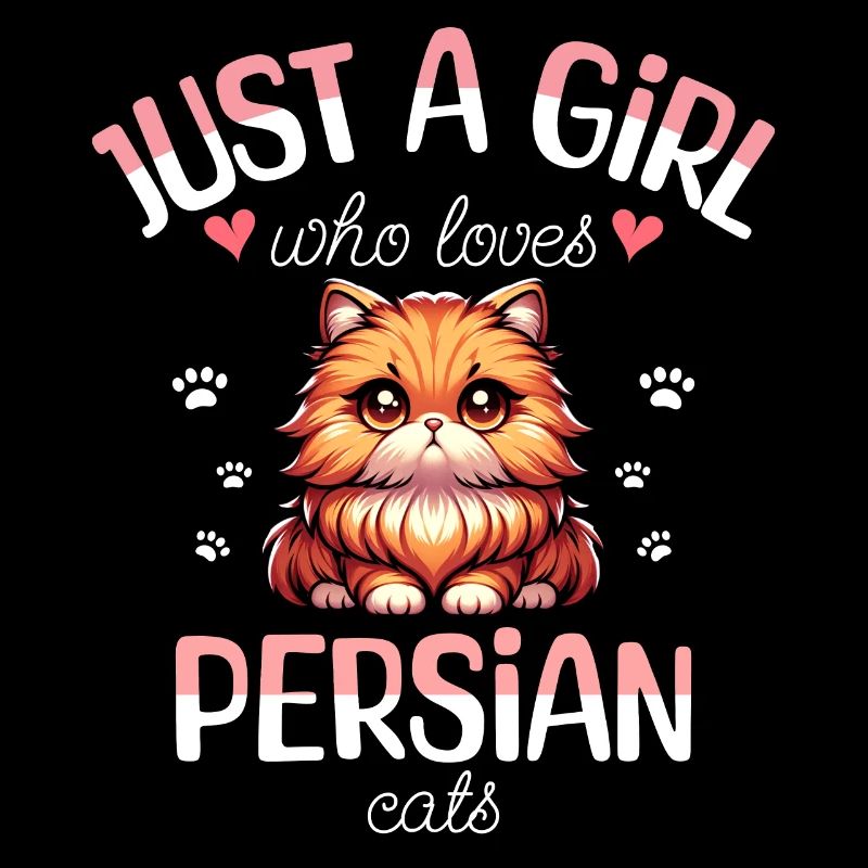 Fille Adore Chat Persan