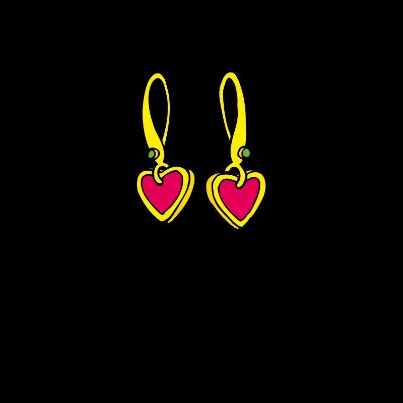 Boucles d'oreilles dorées en forme de coeur pour les filles