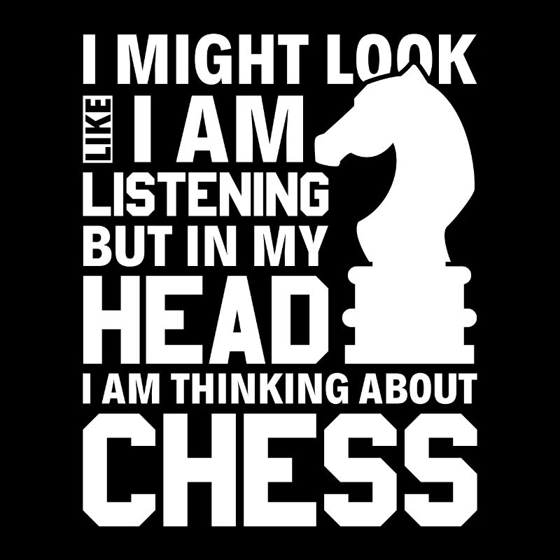 Il suffit de penser aux échecs - Knight Chess Piece Knight
