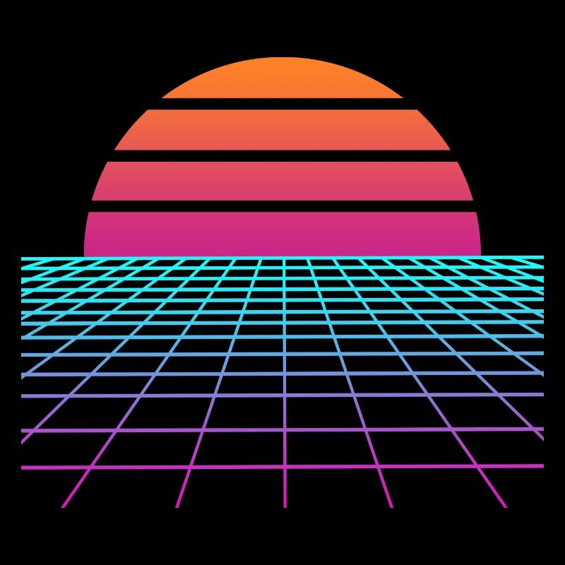 Synthwave Sunset. Maler Gift