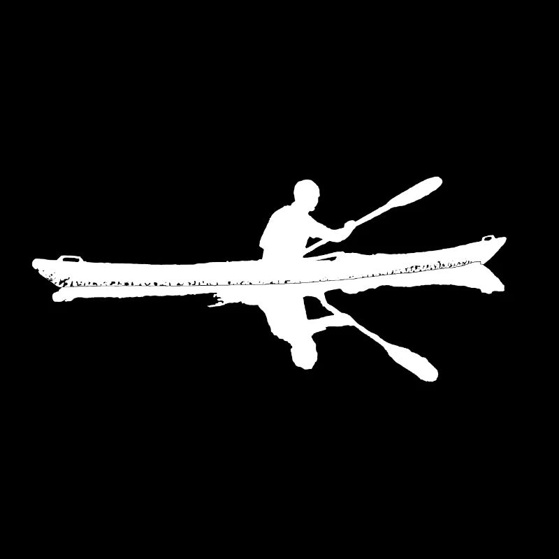 Silhouette Weiß Seekajak