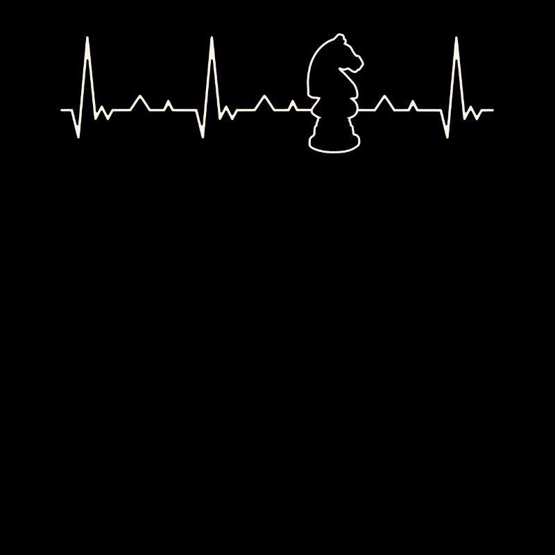 Caballero de ajedrez. Corazón. Amor. Ekg.