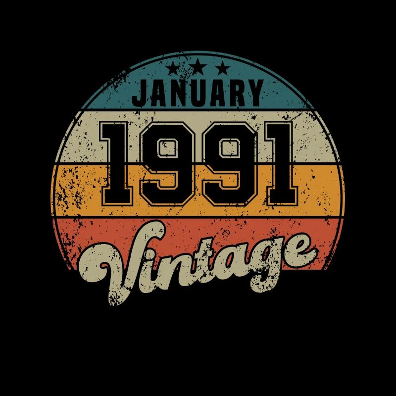 Vintage Geburtstag - Januar 1991 - Geschenkidee