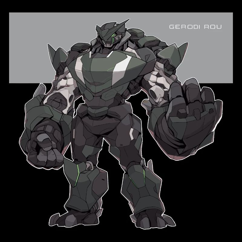 Mecha gris vert
