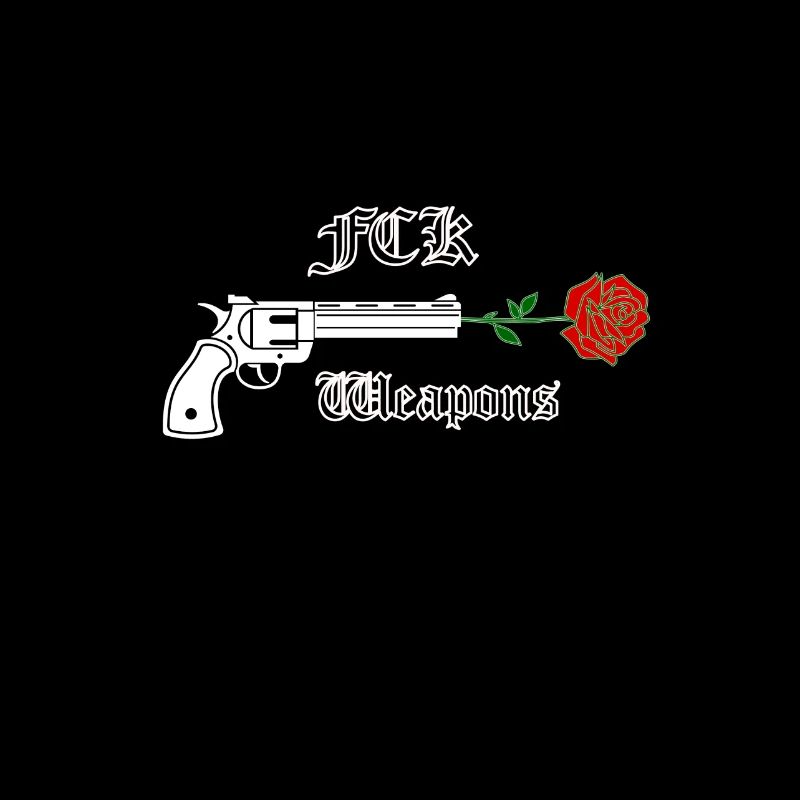 Fck Weapons-pistool met Rose Peace-demo 