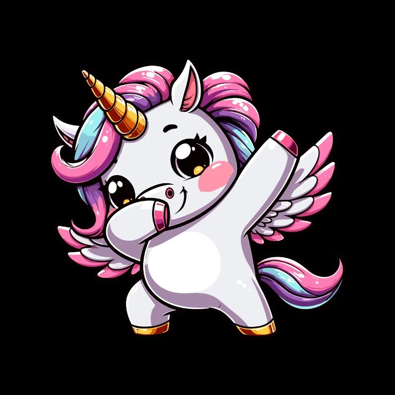 Unicorn Dabbing Dance Mythical Creatures