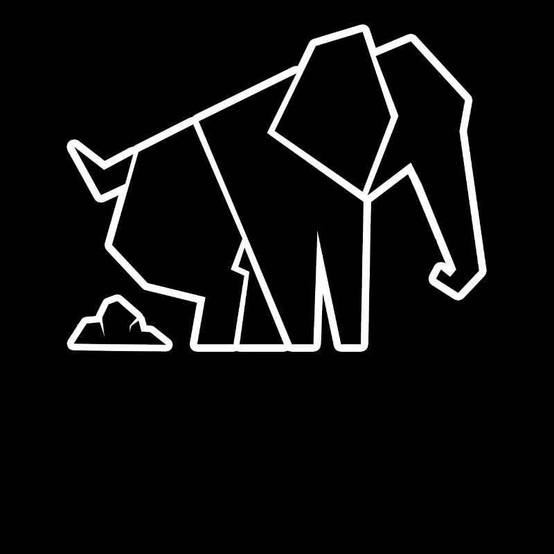 Elefant in der Hocke