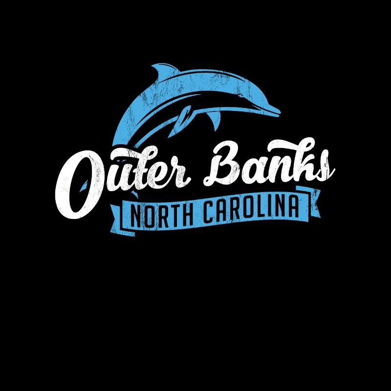 Outer Banks Dolphin, Outer Banks Beach Tee, Nc Tee