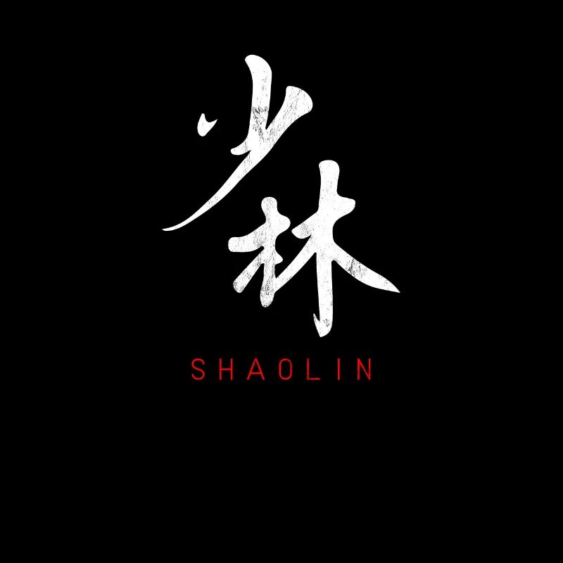 Shaolin In Chinese Characters Calligraphy
