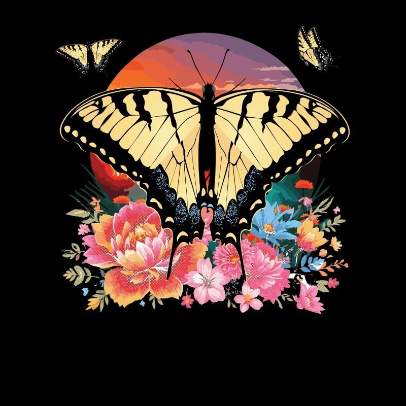 Tiger Swallowtails Sind Eine Mädchen Beste