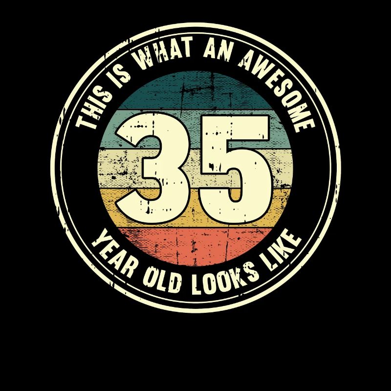 35. Geburtstag so sieht man mit 35 Retro Geschenk